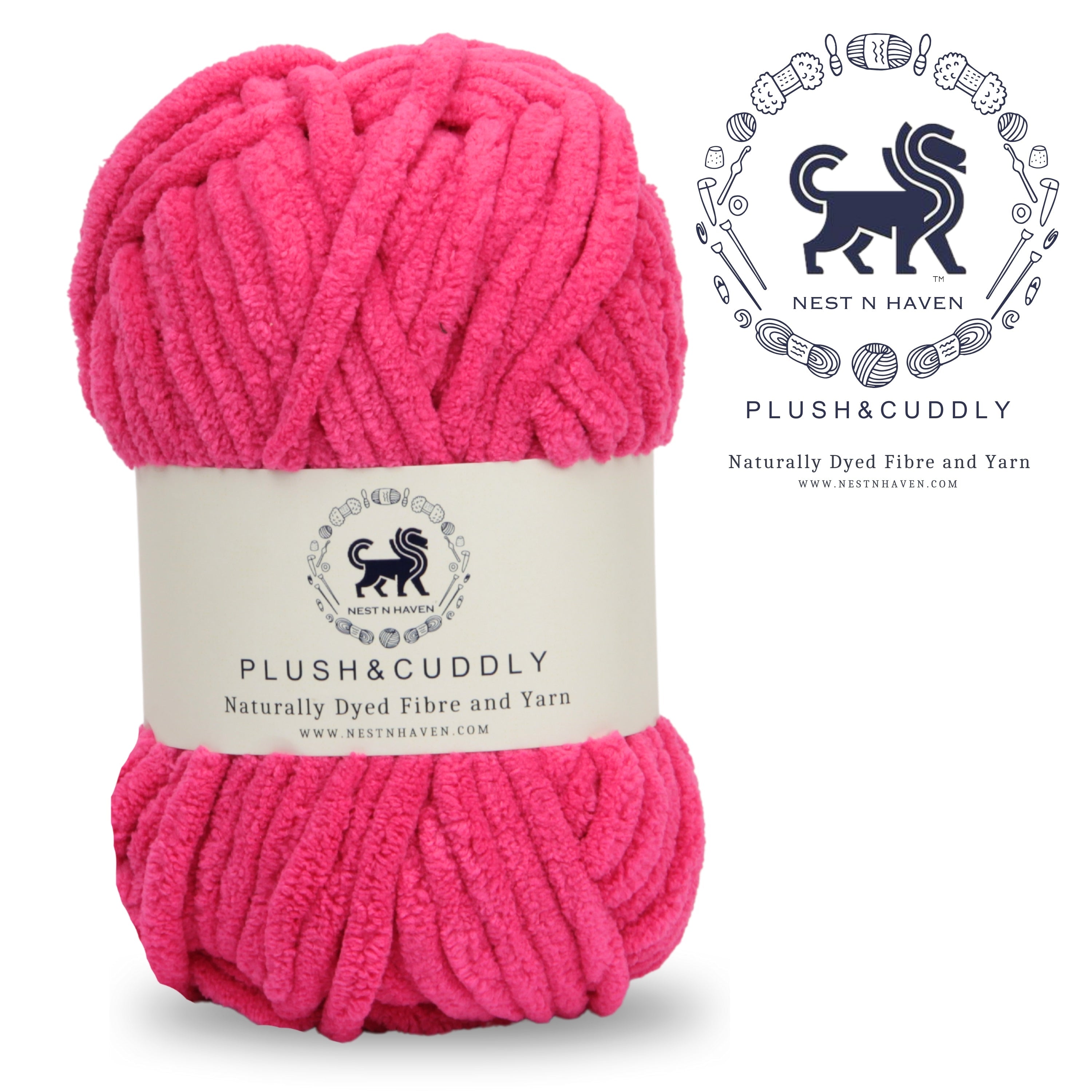 Plush and Cuddly Yarn (100 gram) - Hot Pink