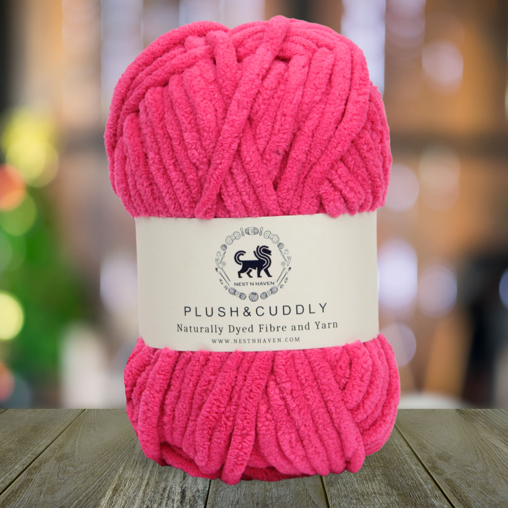 Plush and Cuddly Yarn (100 gram) - Hot Pink
