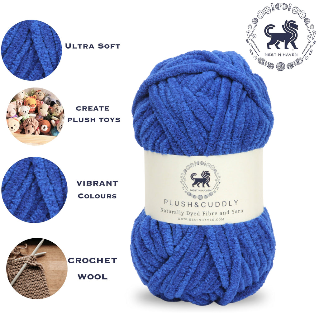 Plush and Cuddly Yarn (100 gram) - Ink Blue