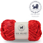 Ice Velvet Yarn, Chenille Supersoft Hand Knitting yarn Ball: (100 Gram) Lava Red