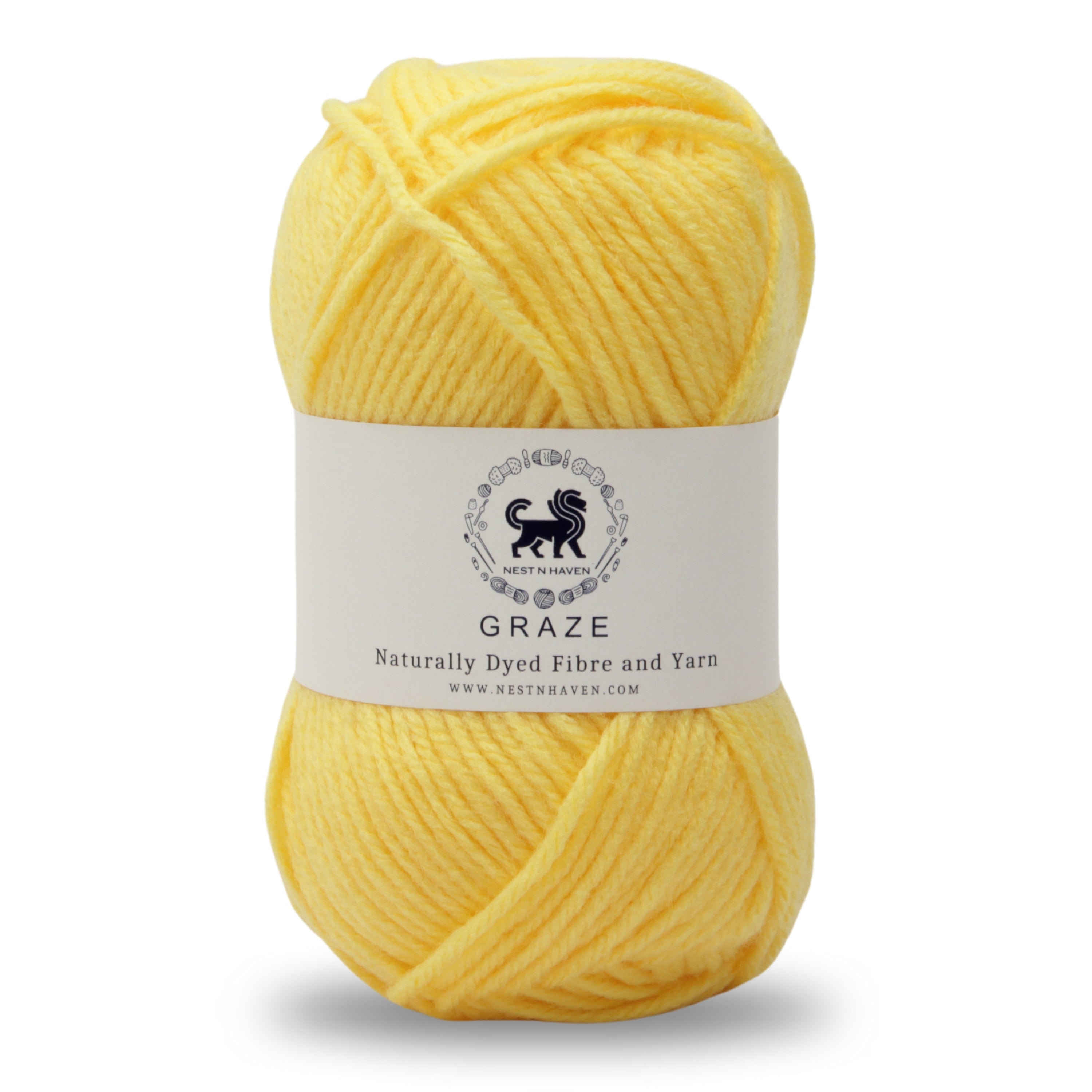 Graze Hand Knitting and Crochet Bulky Yarn (100 gram) - Lemon Yellow