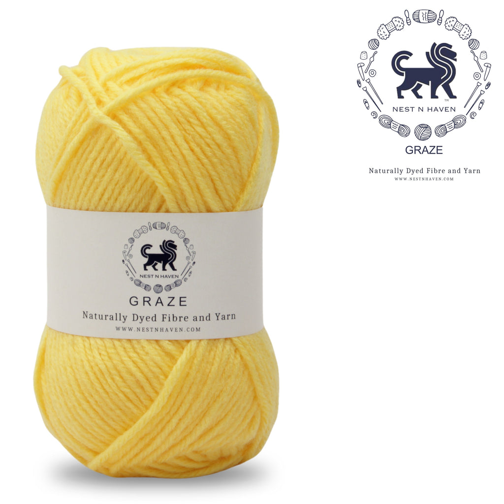 Graze Hand Knitting and Crochet Bulky Yarn (100 gram) - Lemon Yellow
