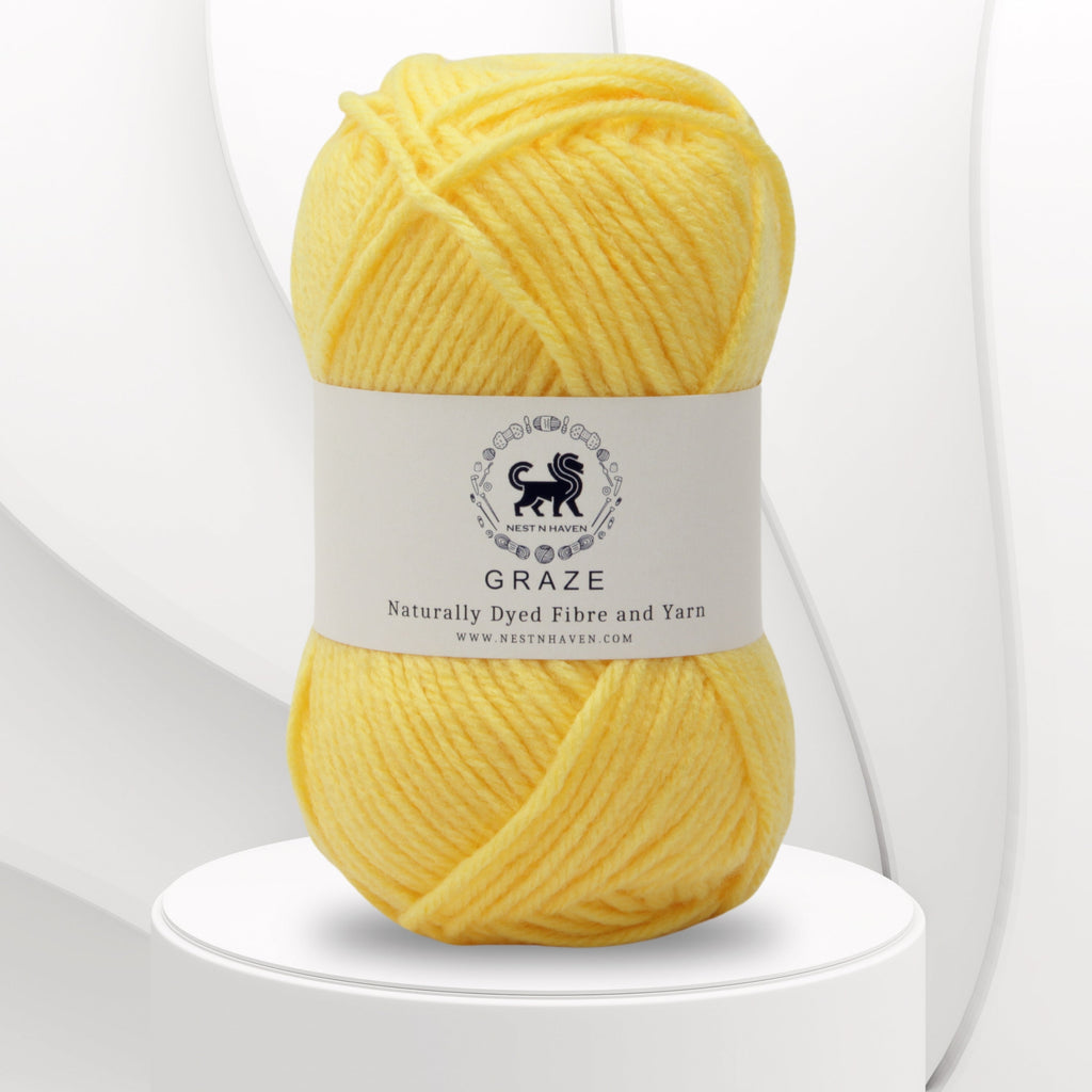 Graze Hand Knitting and Crochet Bulky Yarn (100 gram) - Lemon Yellow