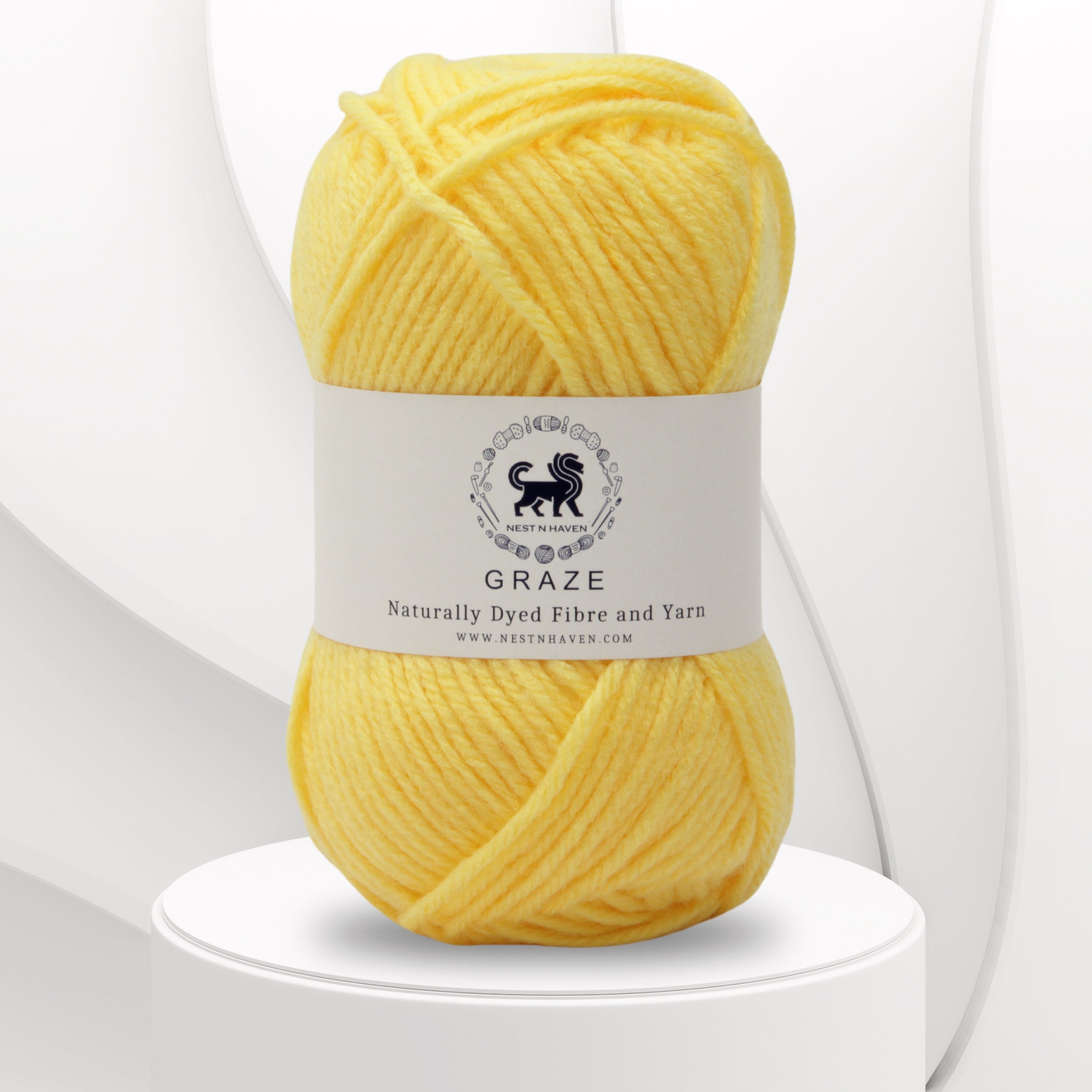 Graze Hand Knitting and Crochet Bulky Yarn (100 gram) - Lemon Yellow