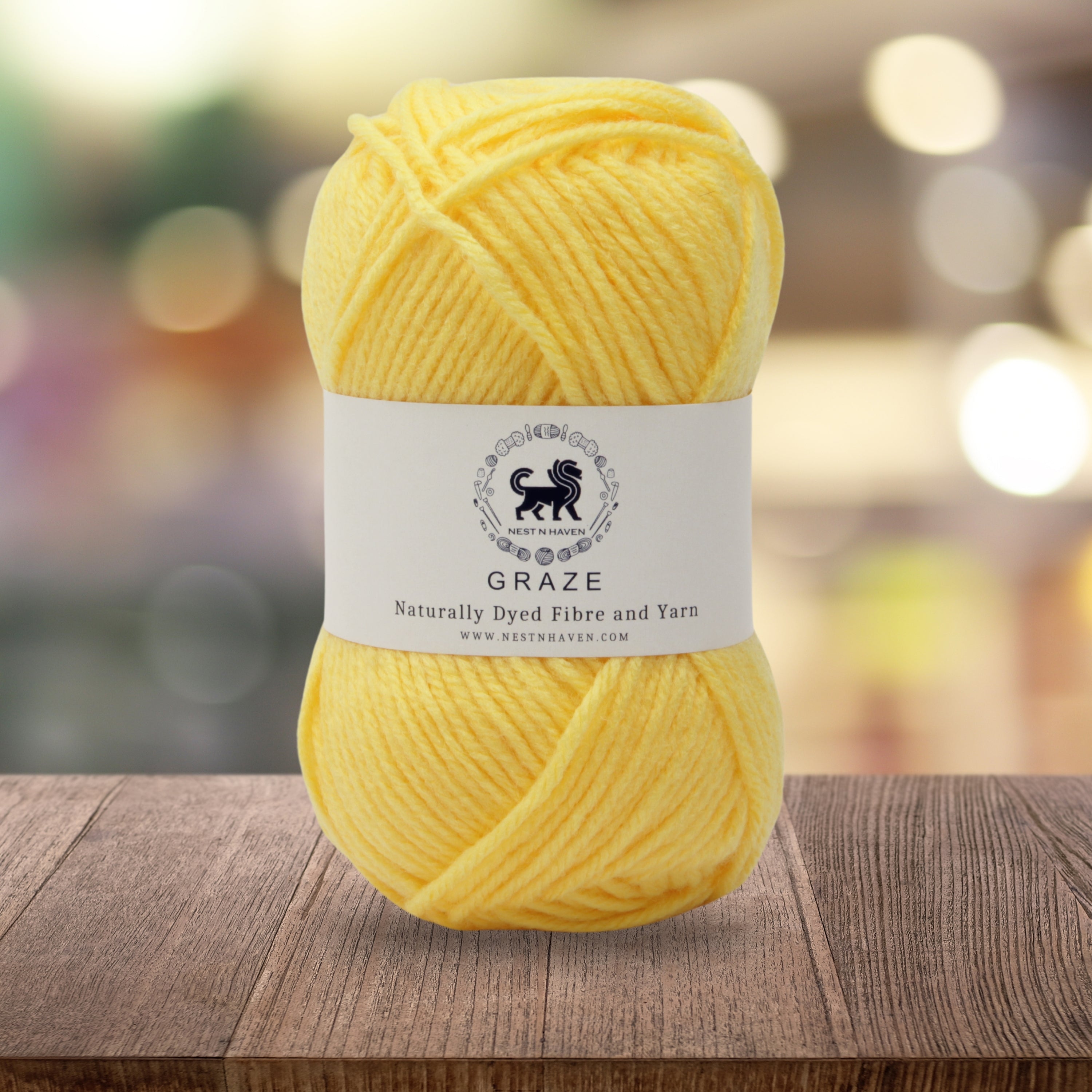 Graze Hand Knitting and Crochet Bulky Yarn (100 gram) - Lemon Yellow