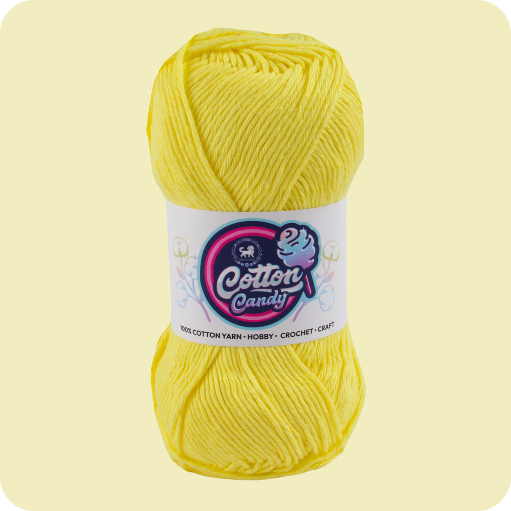 Cotton Candy Cotton Yarn (100 gram) - Light Yellow