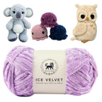 Ice Velvet Yarn, Chenille Supersoft Hand Knitting yarn Ball: (100 Gram) Lilac