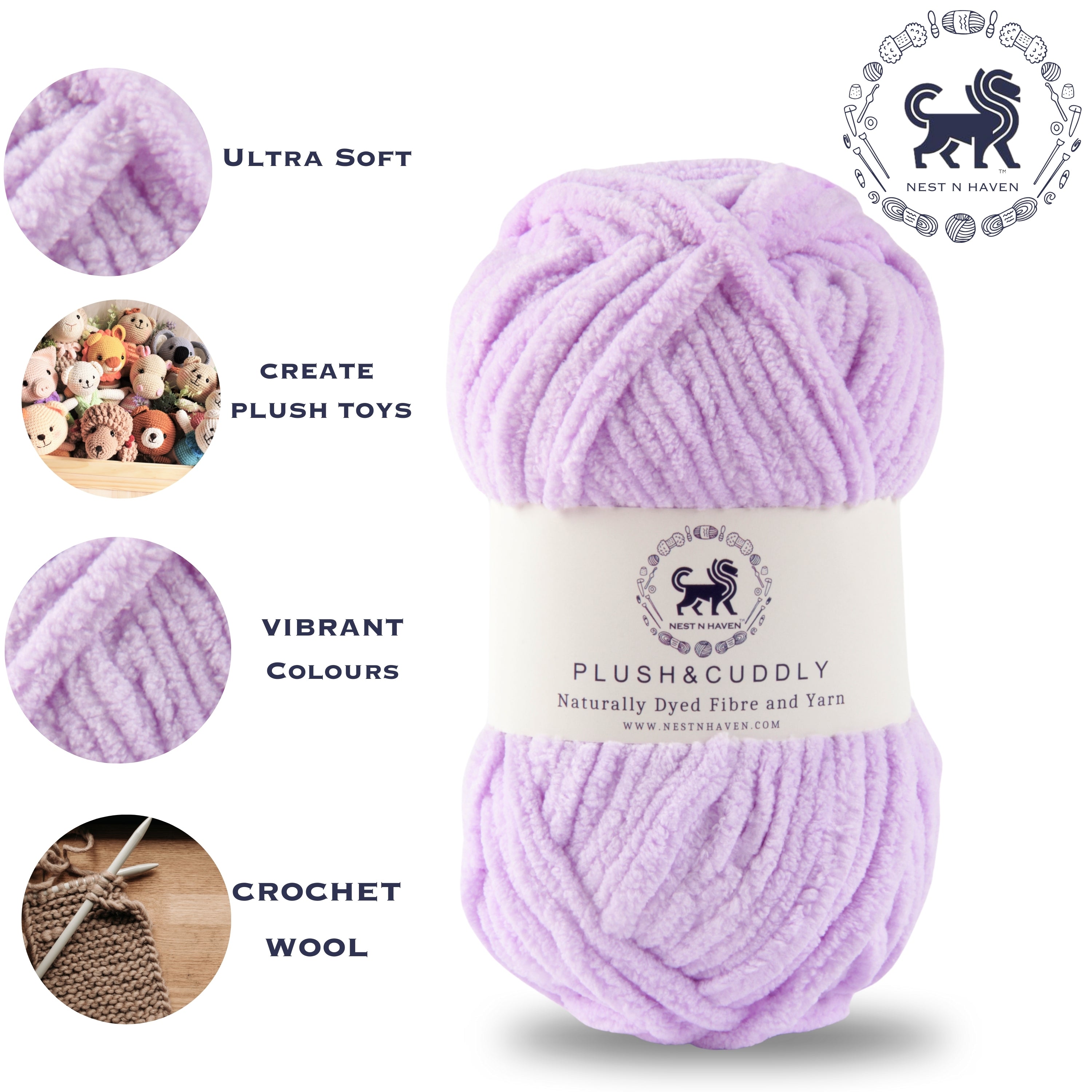Plush and Cuddly Yarn (100 gram) - Lilac