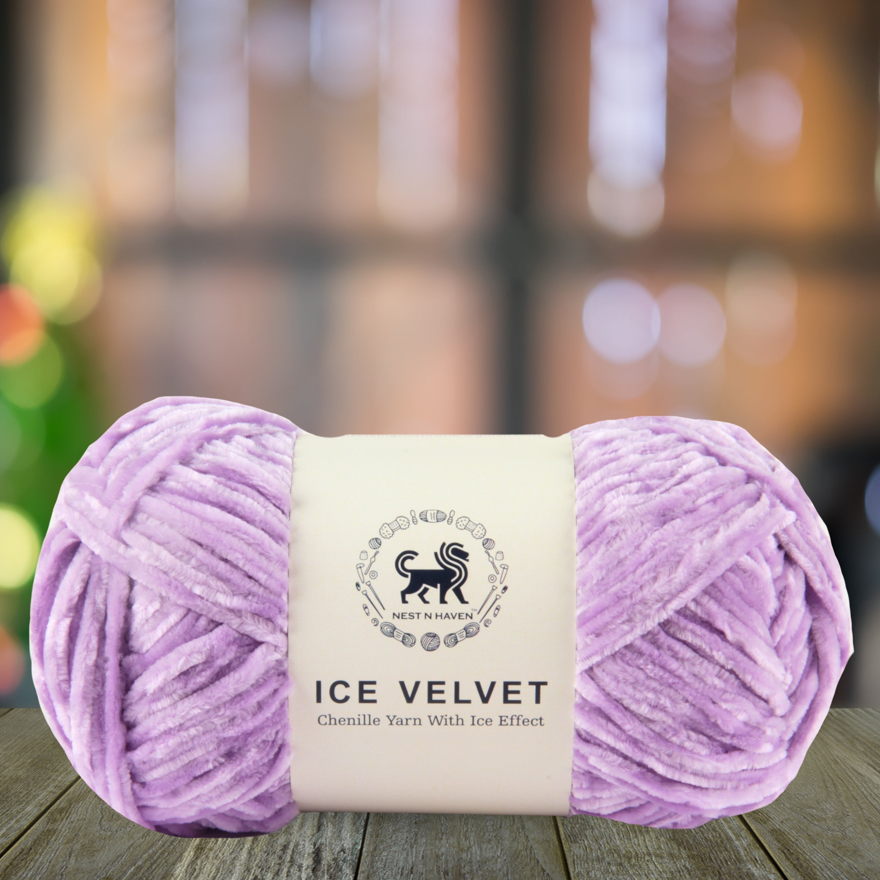 Ice Velvet Yarn, Chenille Supersoft Hand Knitting yarn Ball: (100 Gram) Lilac