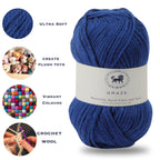 Graze Hand Knitting and Crochet Bulky Yarn (100 gram) - Midnight Blue