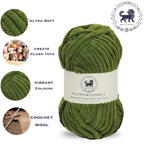 Plush and Cuddly Yarn (100 gram) - Military Green