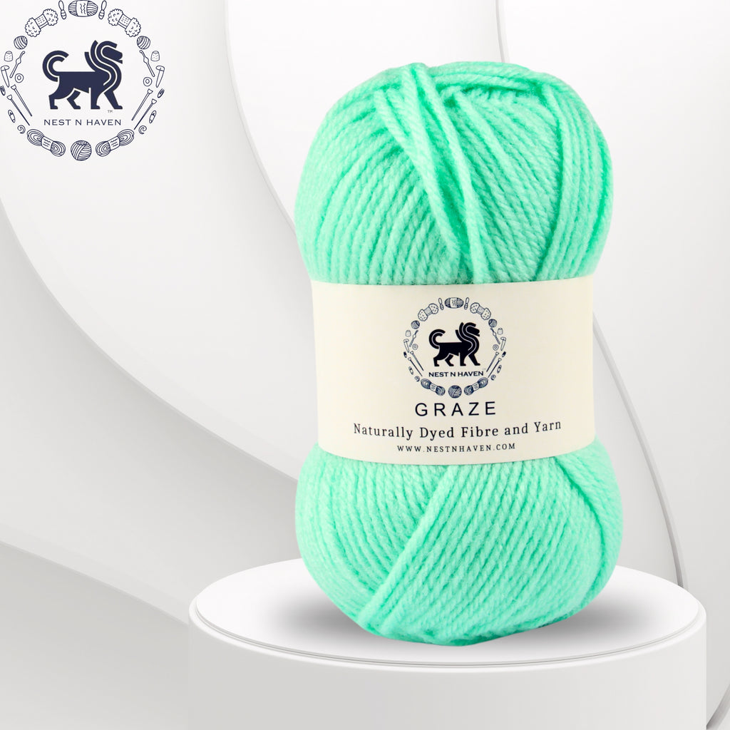 Graze Hand Knitting and Crochet Bulky Yarn (100 gram) - Mint Green