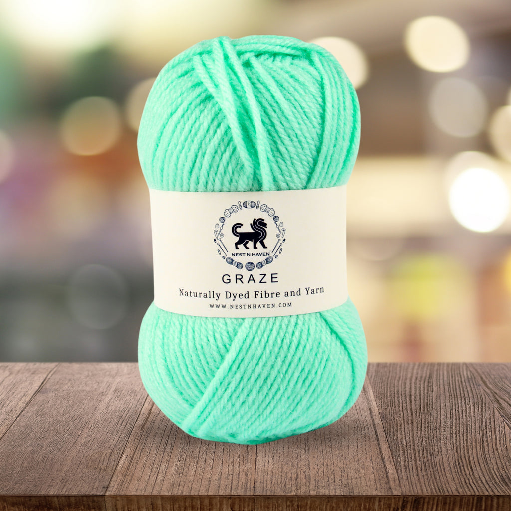 Graze Hand Knitting and Crochet Bulky Yarn (100 gram) - Mint Green
