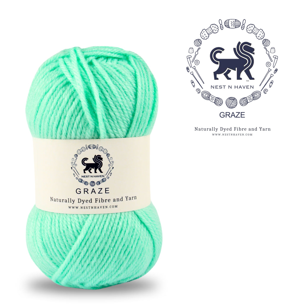 Graze Hand Knitting and Crochet Bulky Yarn (100 gram) - Mint Green