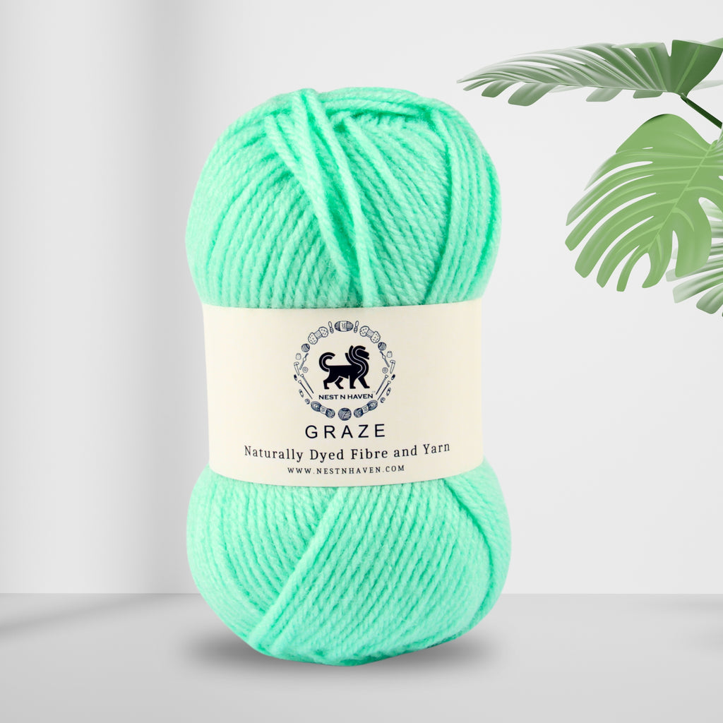 Graze Hand Knitting and Crochet Bulky Yarn (100 gram) - Mint Green