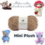 MINI Plush Chenille Yarn (100 gram) - Mouse Beige
