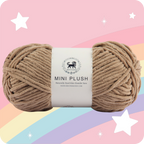MINI Plush Chenille Yarn (100 gram) - Mouse Beige