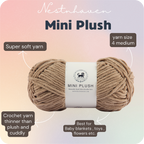 MINI Plush Chenille Yarn (100 gram) - Mouse Beige