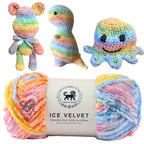 Ice Velvet Yarn, Chenille Supersoft Hand Knitting yarn Ball: (100 Gram) Multicolor