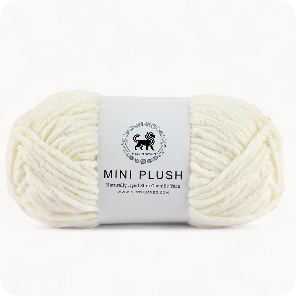 MINI Plush Chenille Yarn (100 gram) - Off White