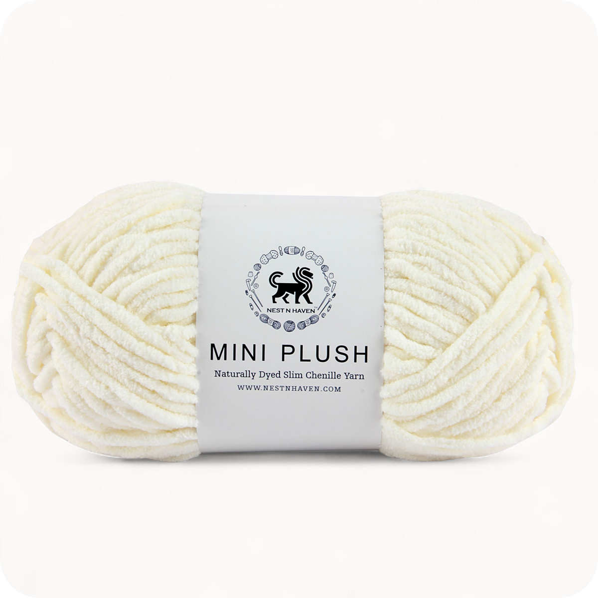 MINI Plush Chenille Yarn (100 gram) - Off White