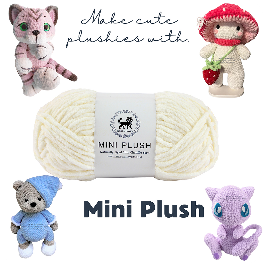 MINI Plush Chenille Yarn (100 gram) - Off White