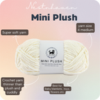 MINI Plush Chenille Yarn (100 gram) - Off White