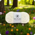 MINI Plush Chenille Yarn (100 gram) - Off White