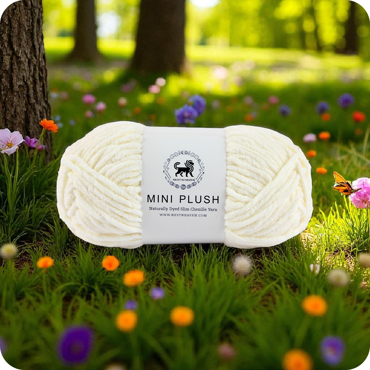 MINI Plush Chenille Yarn (100 gram) - Off White