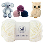 Ice Velvet Yarn, Chenille Supersoft Hand Knitting yarn Ball: (100 Gram) Off-White