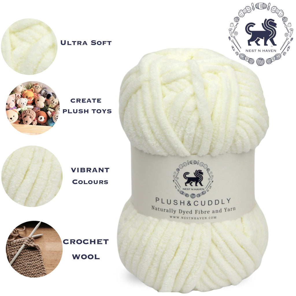 Plush and Cuddly Yarn (100 gram) - Off White