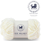 Ice Velvet Yarn, Chenille Supersoft Hand Knitting yarn Ball: (100 Gram) Off-White