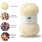 Graze Hand Knitting and Crochet Bulky Yarn (100 gram) - Off White