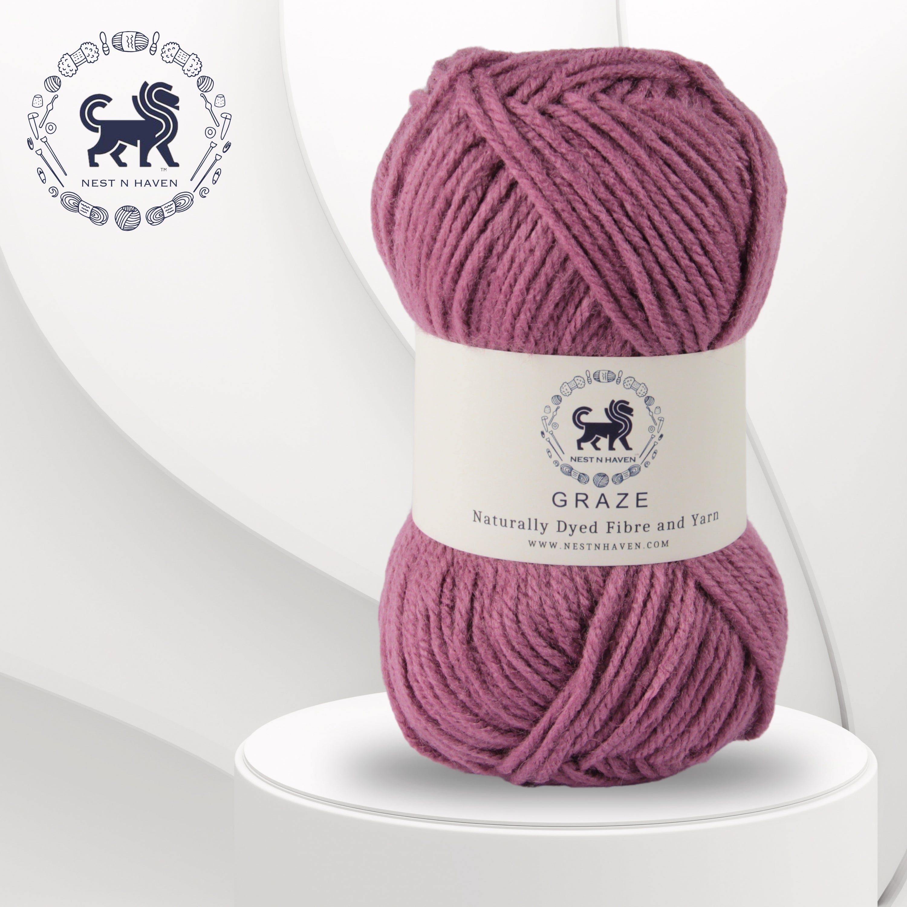 Graze Hand Knitting and Crochet Bulky Yarn (100 gram) - Onion Pink