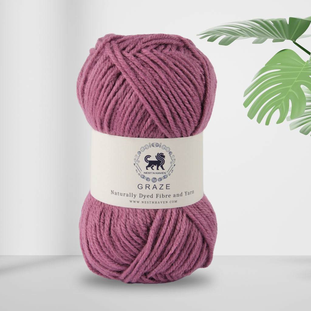 Graze Hand Knitting and Crochet Bulky Yarn (100 gram) - Onion Pink