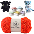 Ice Velvet Yarn, Chenille Supersoft Hand Knitting yarn Ball: (100 Gram) Orange
