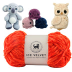 Ice Velvet Yarn, Chenille Supersoft Hand Knitting yarn Ball: (100 Gram) Orange