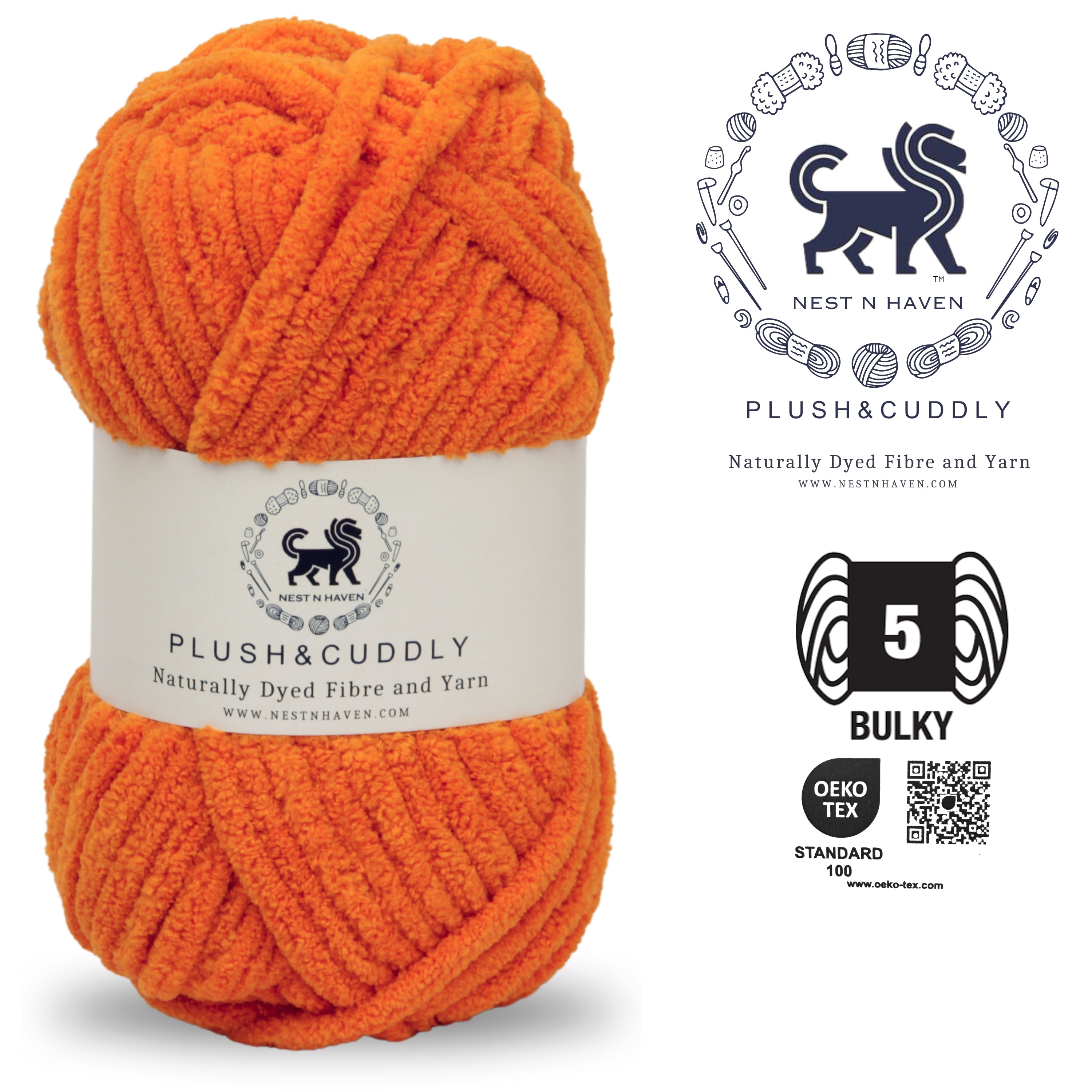 Plush and Cuddly Yarn (100 gram) - Orange