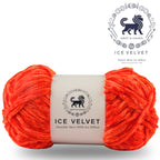 Ice Velvet Yarn, Chenille Supersoft Hand Knitting yarn Ball: (100 Gram) Orange