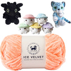 Ice Velvet Yarn, Chenille Supersoft Hand Knitting yarn Ball: (100 Gram) Peach