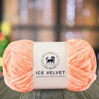Ice Velvet Yarn, Chenille Supersoft Hand Knitting yarn Ball: (100 Gram) Peach