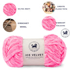 Ice Velvet Yarn, Chenille Supersoft Hand Knitting yarn Ball: (100 Gram) Pink