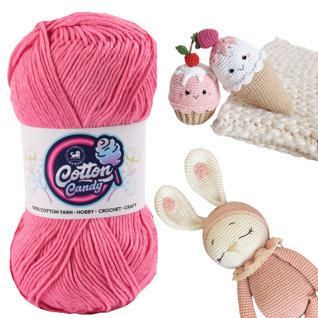 Cotton Candy Cotton Yarn (100 gram) - Pink