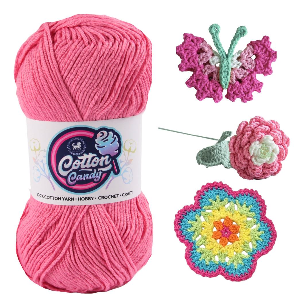 Cotton Candy Cotton Yarn (100 gram) - Pink