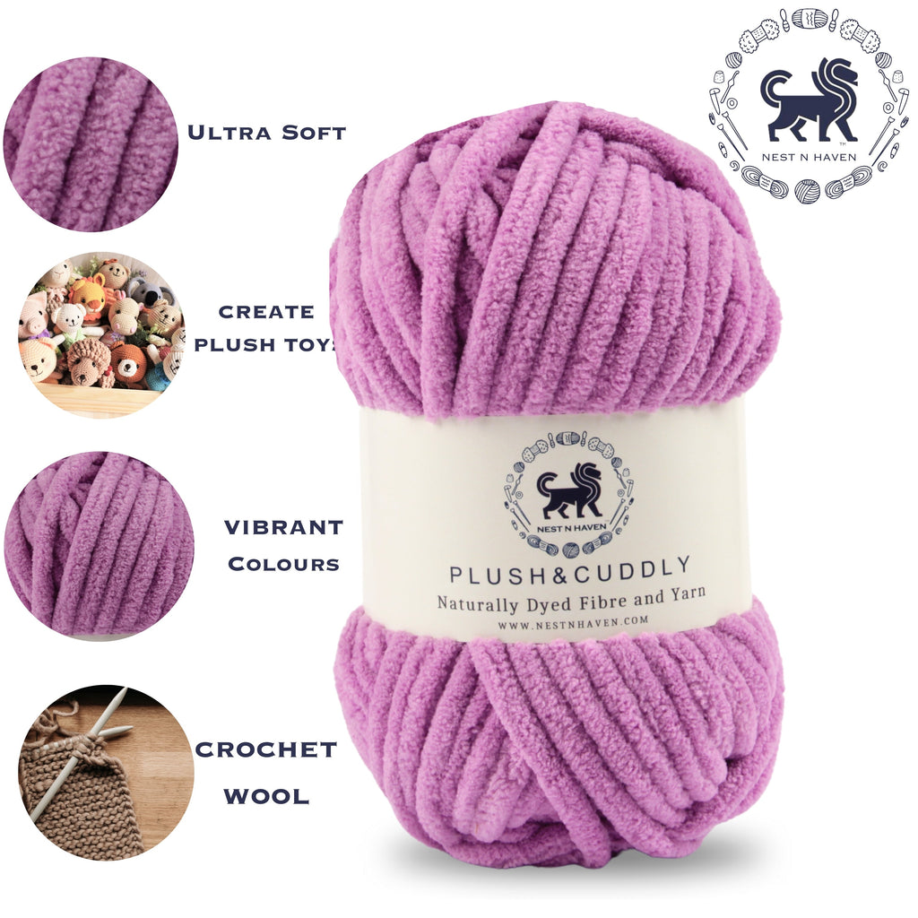 Plush and Cuddly Yarn (100 gram) - Purple