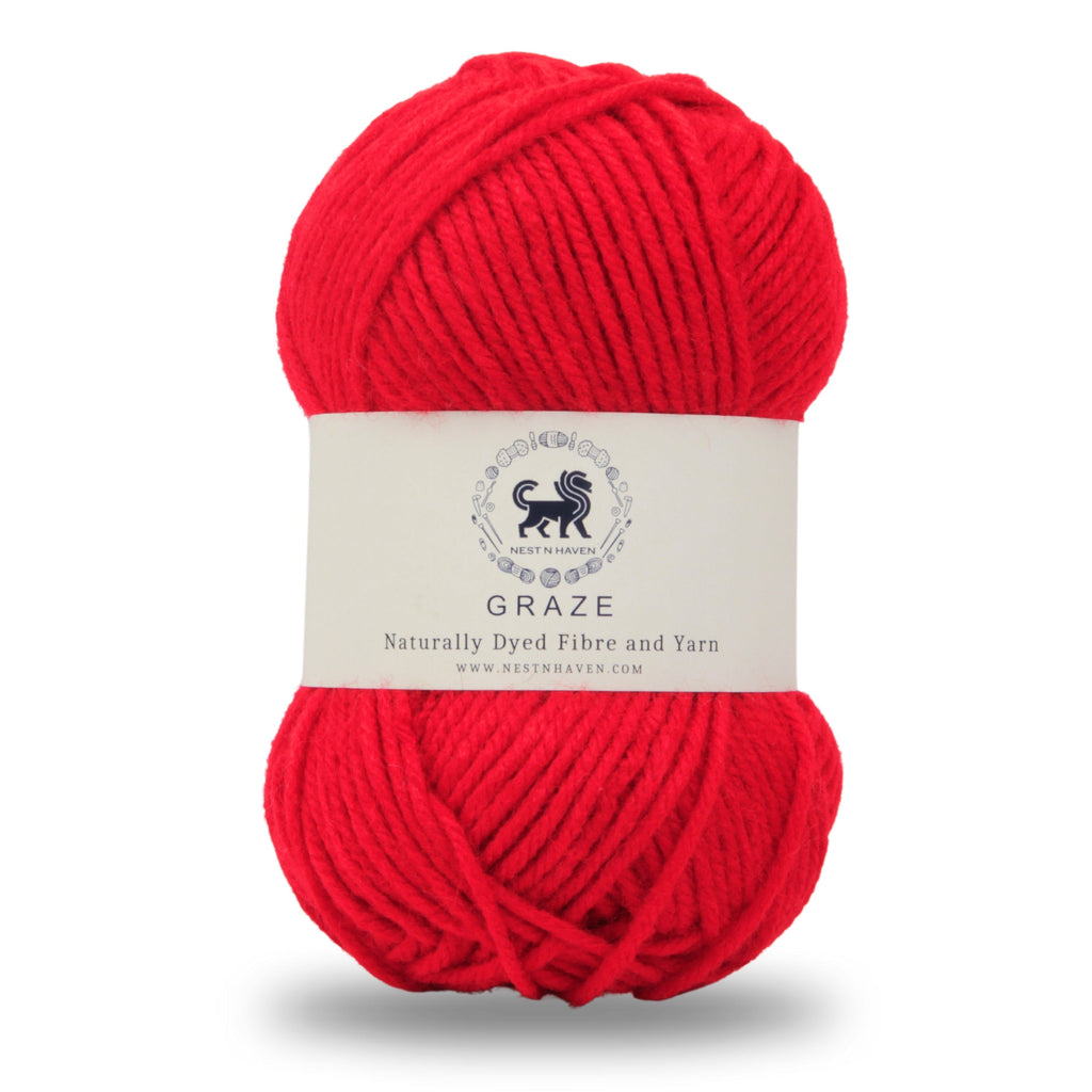 Graze Hand Knitting and Crochet Bulky Yarn (100 gram) - Red