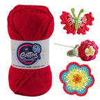 Cotton Candy Cotton Yarn (100 gram) - Red