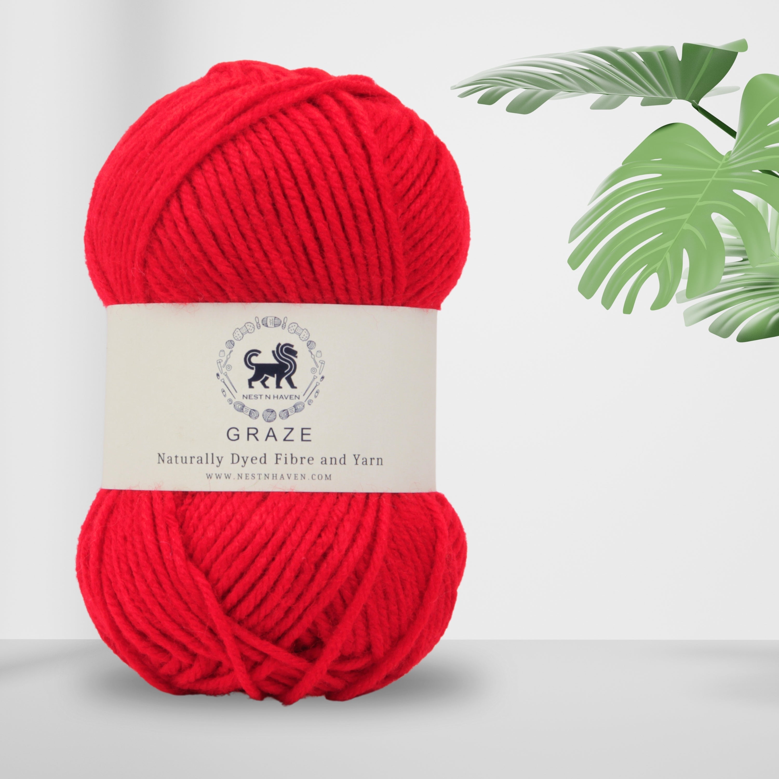 Graze Hand Knitting and Crochet Bulky Yarn (100 gram) - Red