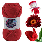 Cotton Candy Cotton Yarn (100 gram) - Red