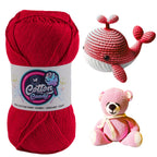 Cotton Candy Cotton Yarn (100 gram) - Red